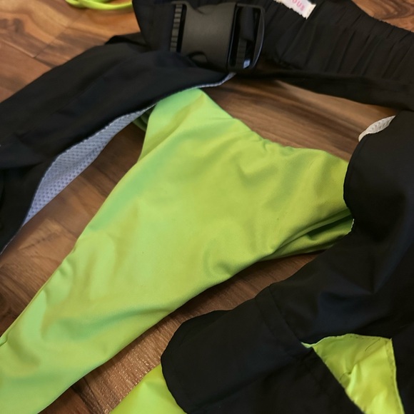 Neon Green Rave Set with Reflective Chaps - Picture 4 of 6